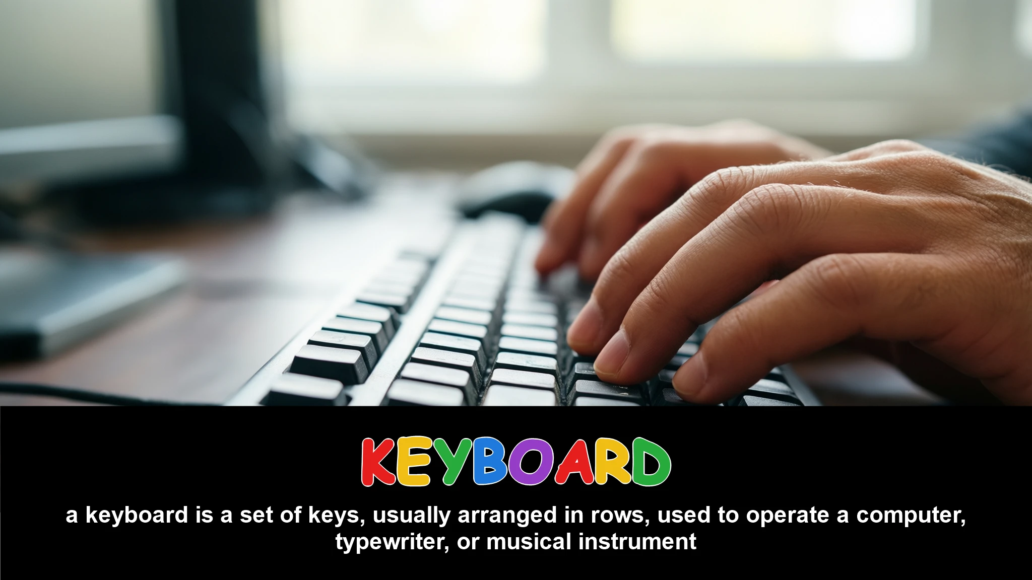 English Illustration for keyboard